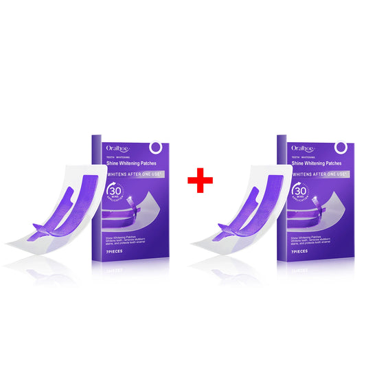 Transform Your Smile with Purple Teeth Whitening Strips - Fast Stain Removal & Reduced Sensitivity!