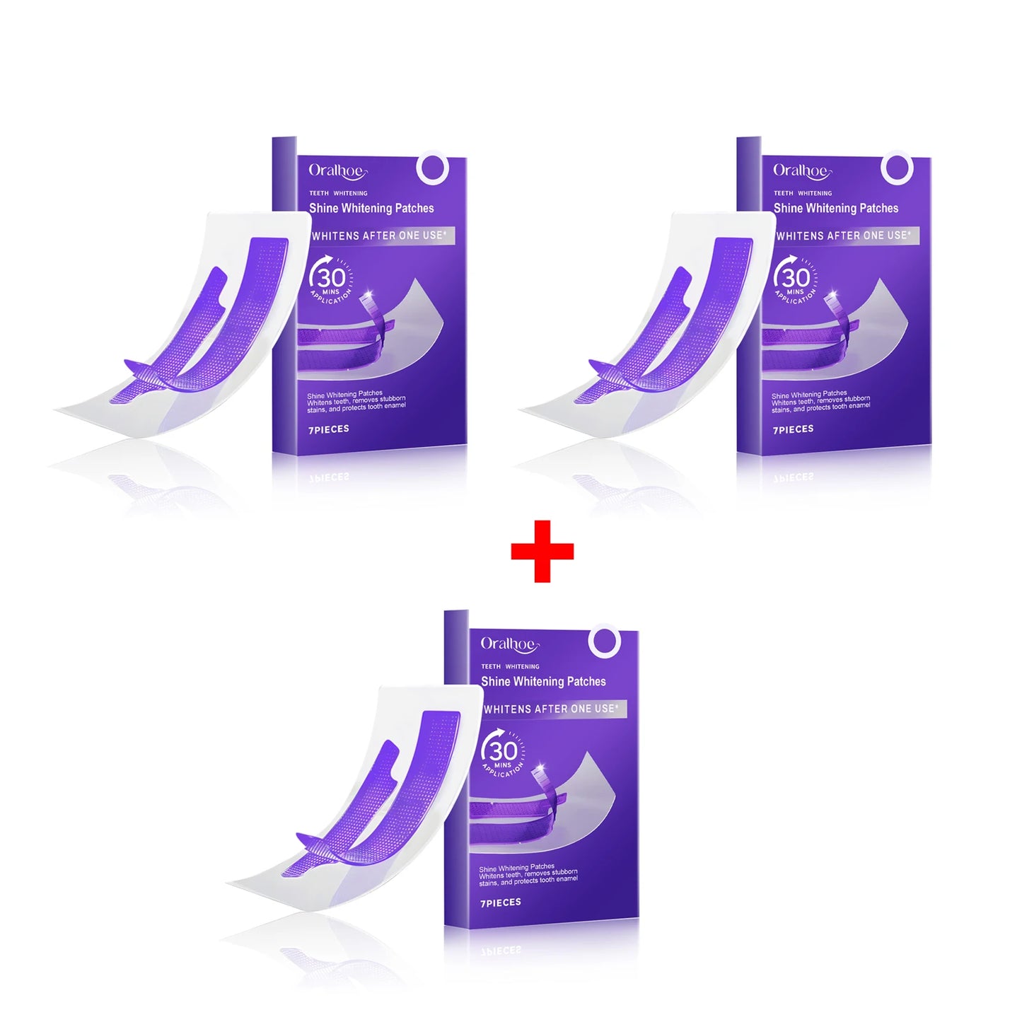 Transform Your Smile with Purple Teeth Whitening Strips - Fast Stain Removal & Reduced Sensitivity!